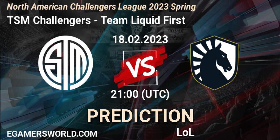 TSM Challengers - Team Liquid First: Maç tahminleri. 18.02.23, LoL, NACL 2023 Spring - Group Stage