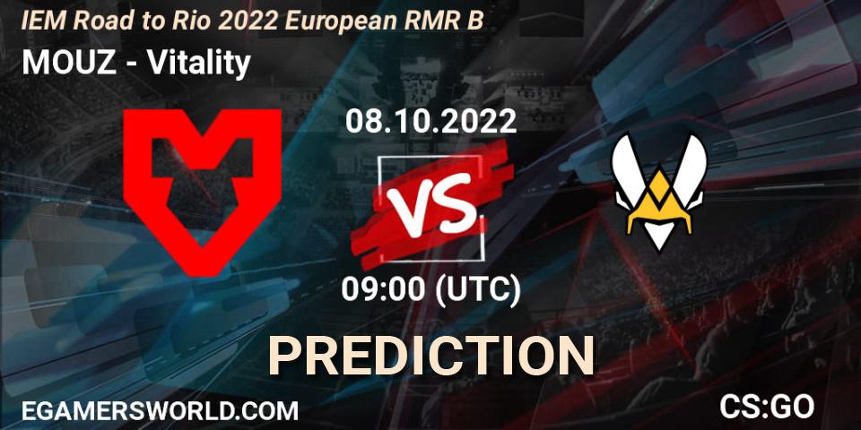 MOUZ - Vitality: Maç tahminleri. 08.10.2022 at 09:00, Counter-Strike (CS2), IEM Road to Rio 2022 European RMR B