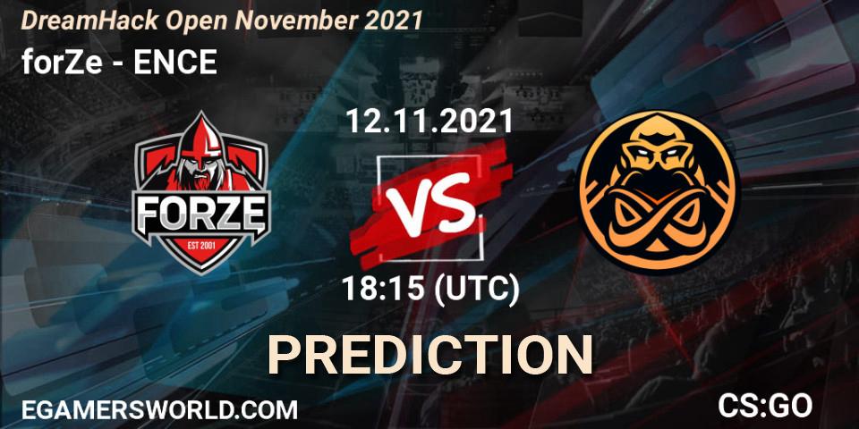 forZe - ENCE: Maç tahminleri. 12.11.2021 at 18:15, Counter-Strike (CS2), DreamHack Open November 2021