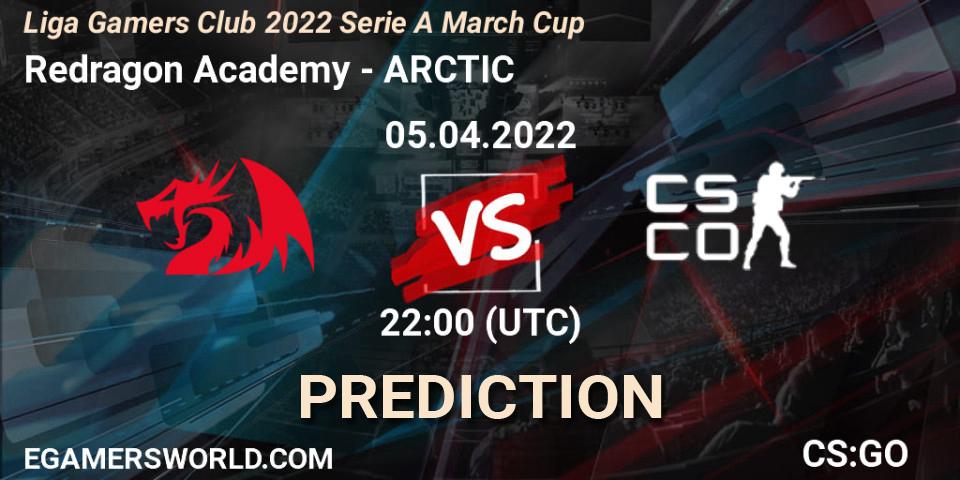 Redragon Academy - ARCTIC: Maç tahminleri. 05.04.2022 at 22:45, Counter-Strike (CS2), Liga Gamers Club 2022 Serie A March Cup