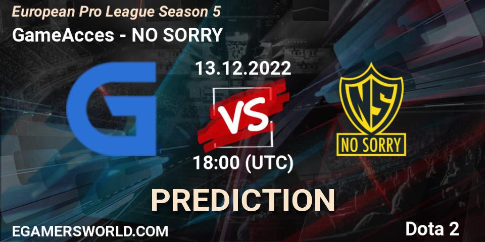 GameAcces - NO SORRY: Maç tahminleri. 12.12.22, Dota 2, European Pro League Season 5