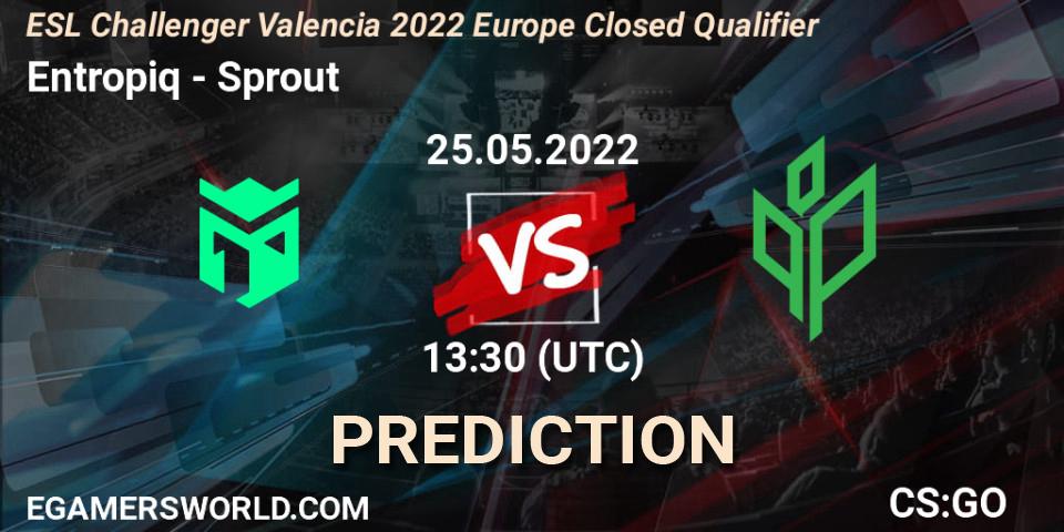 Entropiq - Sprout: Maç tahminleri. 25.05.2022 at 13:30, Counter-Strike (CS2), ESL Challenger Valencia 2022 Europe Closed Qualifier