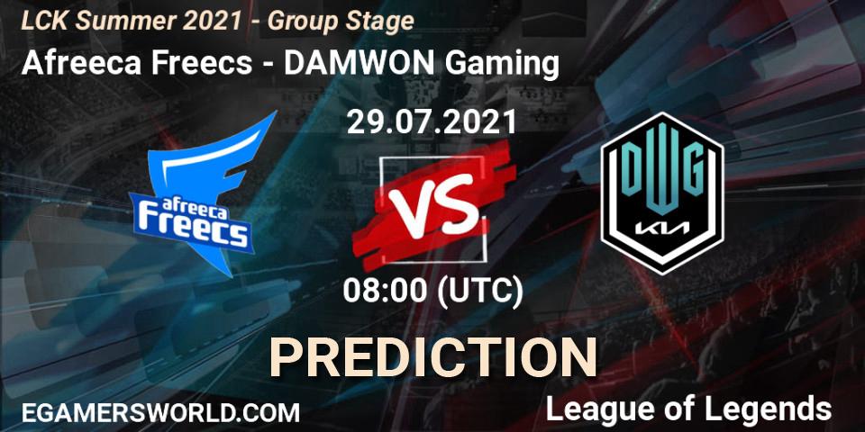 Afreeca Freecs - DAMWON Gaming: Maç tahminleri. 29.07.21, LoL, LCK Summer 2021 - Group Stage