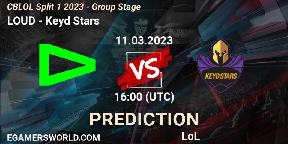 LOUD - Keyd Stars: Maç tahminleri. 11.03.2023 at 16:00, LoL, CBLOL Split 1 2023 - Group Stage