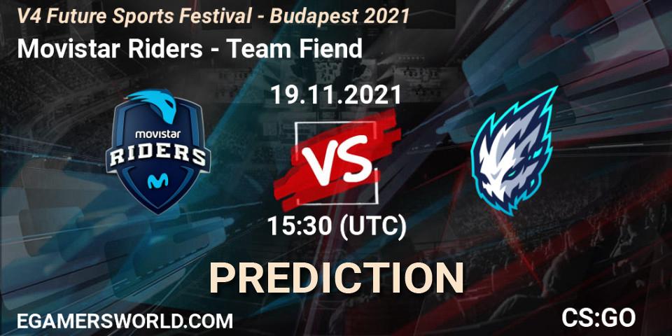 Movistar Riders - Team Fiend: Maç tahminleri. 19.11.2021 at 15:40, Counter-Strike (CS2), V4 Future Sports Festival - Budapest 2021