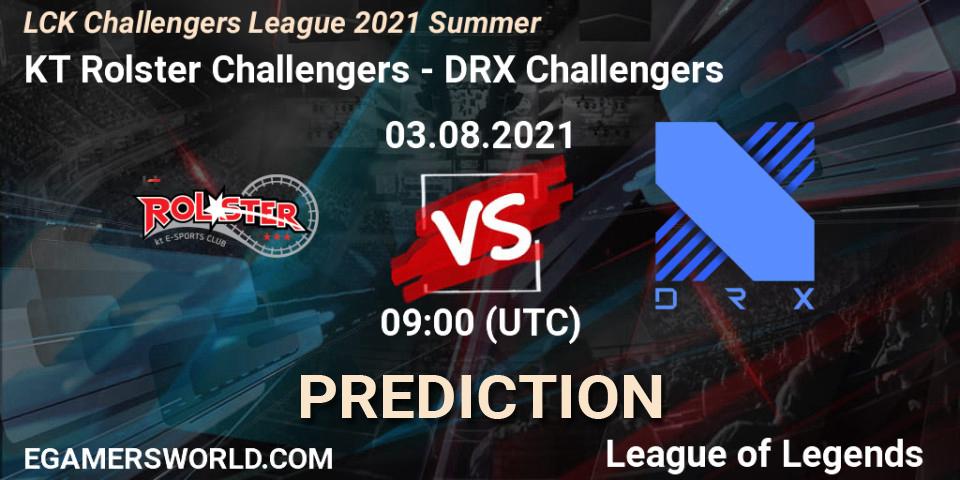 KT Rolster Challengers - DRX Challengers: Maç tahminleri. 03.08.2021 at 09:00, LoL, LCK Challengers League 2021 Summer