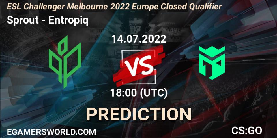 Sprout - Entropiq: Maç tahminleri. 14.07.2022 at 18:00, Counter-Strike (CS2), ESL Challenger Melbourne 2022 Europe Closed Qualifier
