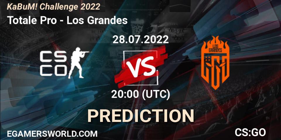 Totale Pro - Los Grandes: Maç tahminleri. 28.07.2022 at 20:00, Counter-Strike (CS2), KaBuM! Challenge 2022