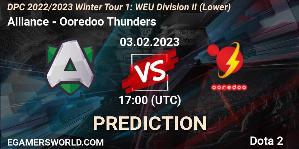 Alliance - Ooredoo Thunders: Maç tahminleri. 03.02.23, Dota 2, DPC 2022/2023 Winter Tour 1: WEU Division II (Lower)