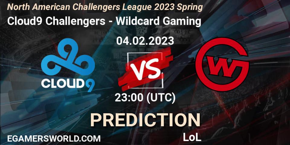 Cloud9 Challengers - Wildcard Gaming: Maç tahminleri. 04.02.23, LoL, NACL 2023 Spring - Group Stage