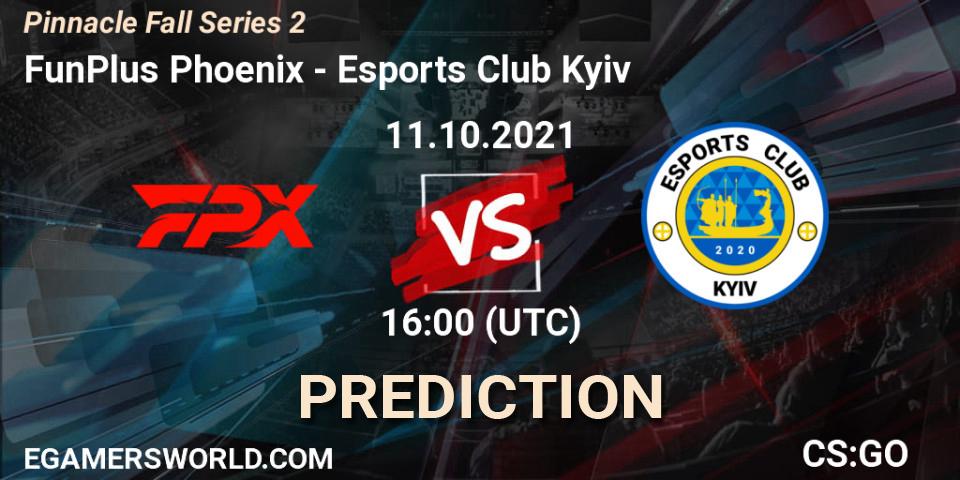 FunPlus Phoenix - Esports Club Kyiv: Maç tahminleri. 11.10.2021 at 16:00, Counter-Strike (CS2), Pinnacle Fall Series #2
