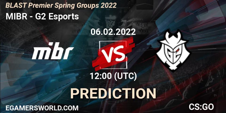 MIBR - G2 Esports: Maç tahminleri. 06.02.2022 at 12:00, Counter-Strike (CS2), BLAST Premier Spring Groups 2022