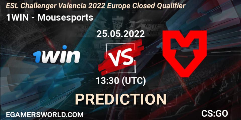 1WIN - Mousesports: Maç tahminleri. 25.05.2022 at 13:30, Counter-Strike (CS2), ESL Challenger Valencia 2022 Europe Closed Qualifier