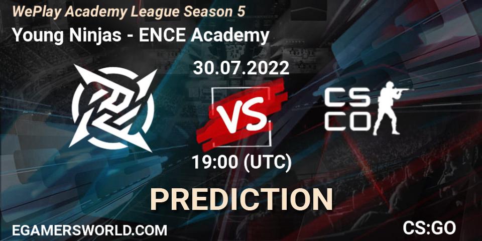 Young Ninjas - ENCE Academy: Maç tahminleri. 30.07.2022 at 16:40, Counter-Strike (CS2), WePlay Academy League Season 5
