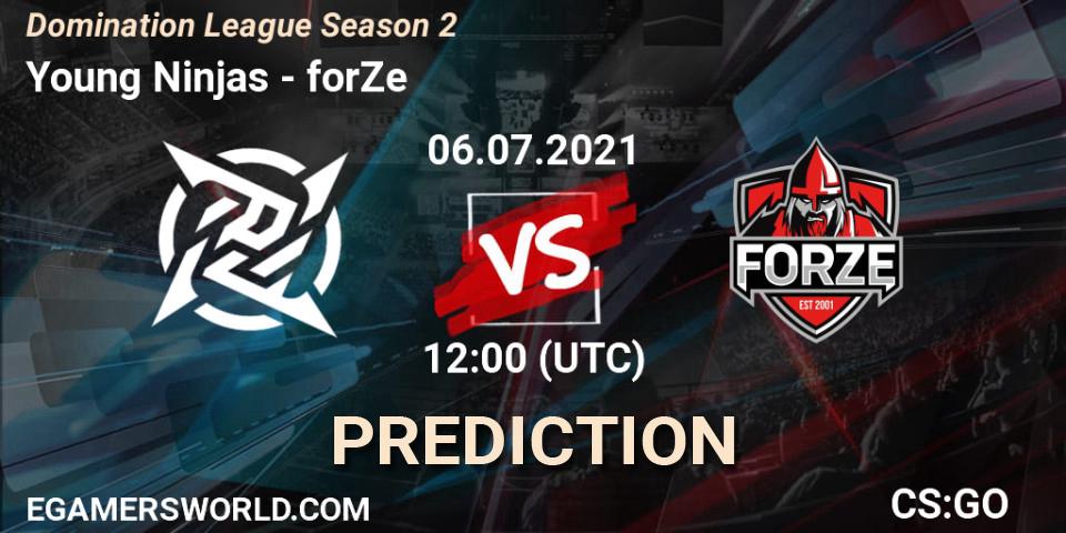 Young Ninjas - forZe: Maç tahminleri. 06.07.2021 at 12:35, Counter-Strike (CS2), Domination League Season 2