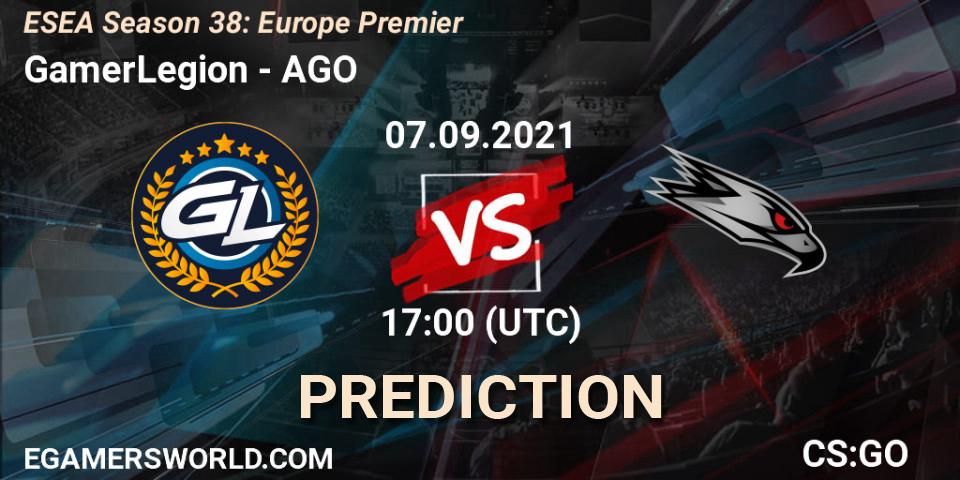 GamerLegion - AGO: Maç tahminleri. 07.09.21, CS2 (CS:GO), ESEA Season 38: Europe Premier