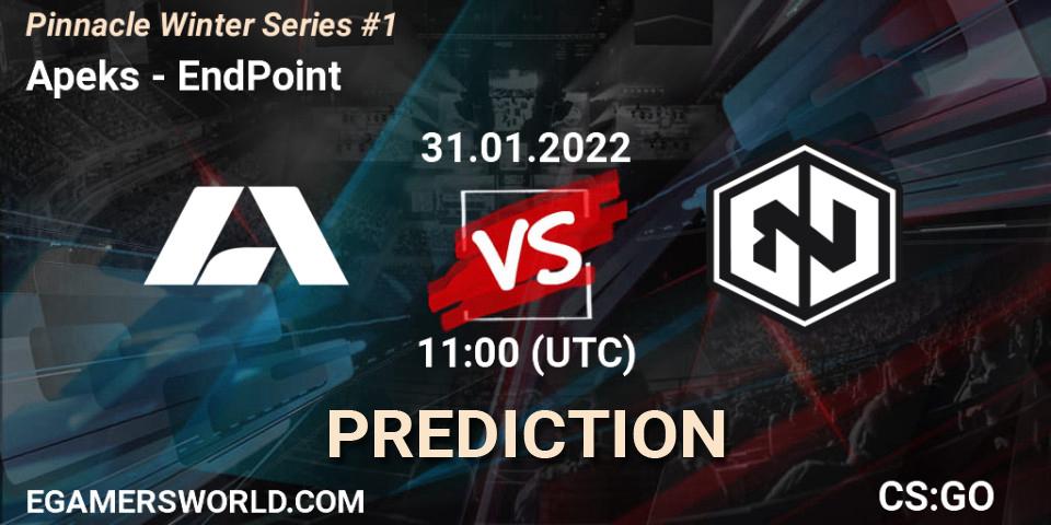 Apeks - EndPoint: Maç tahminleri. 31.01.2022 at 11:00, Counter-Strike (CS2), Pinnacle Winter Series #1