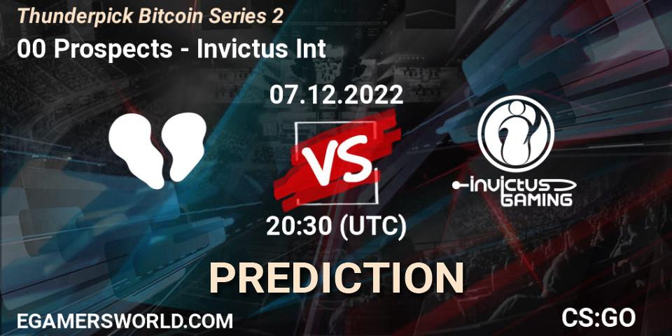 00 Prospects - Invictus Int: Maç tahminleri. 07.12.2022 at 20:30, Counter-Strike (CS2), Thunderpick Bitcoin Series 2