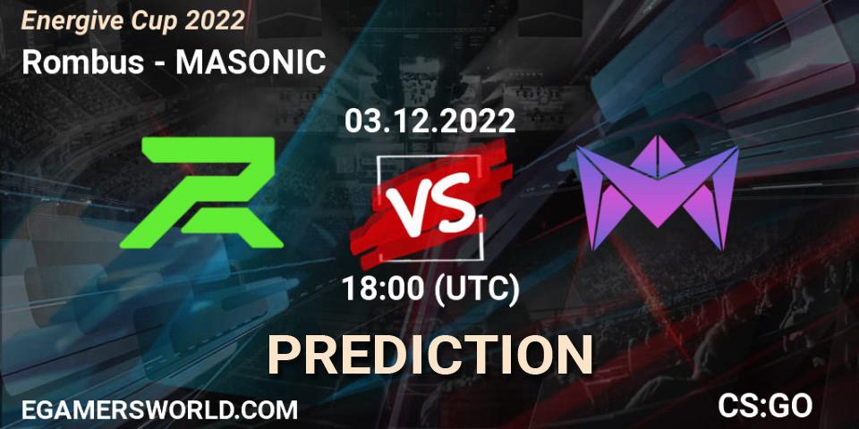 Rombus - MASONIC: Maç tahminleri. 03.12.22, CS2 (CS:GO), Energive Cup 2022