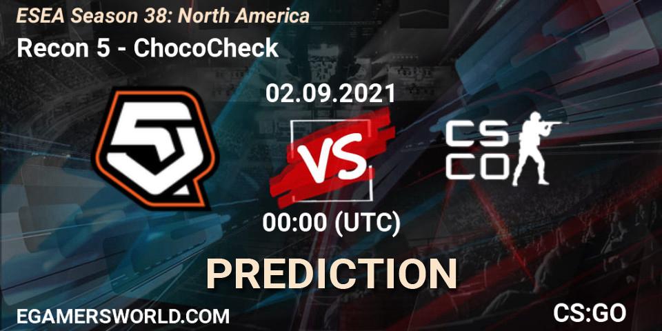 Recon 5 - ChocoCheck: Maç tahminleri. 28.09.21, CS2 (CS:GO), ESEA Season 38: North America 