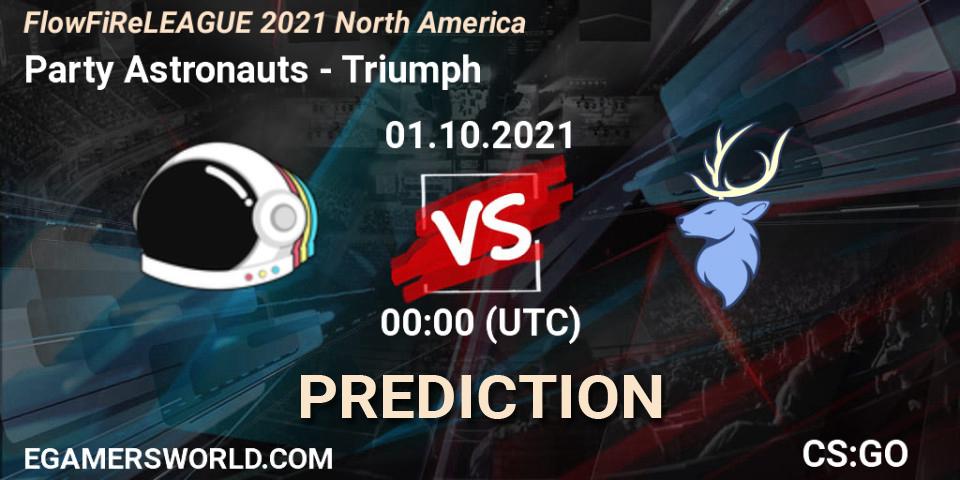 Party Astronauts - Triumph: Maç tahminleri. 01.10.2021 at 00:00, Counter-Strike (CS2), FiReLEAGUE 2021: North America