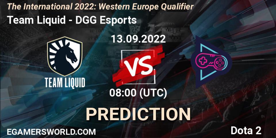 Team Liquid - DGG Esports: Maç tahminleri. 13.09.22, Dota 2, The International 2022: Western Europe Qualifier
