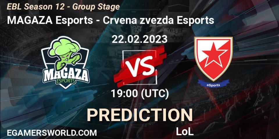 MAGAZA Esports - Crvena zvezda Esports: Maç tahminleri. 22.02.23, LoL, EBL Season 12 - Group Stage