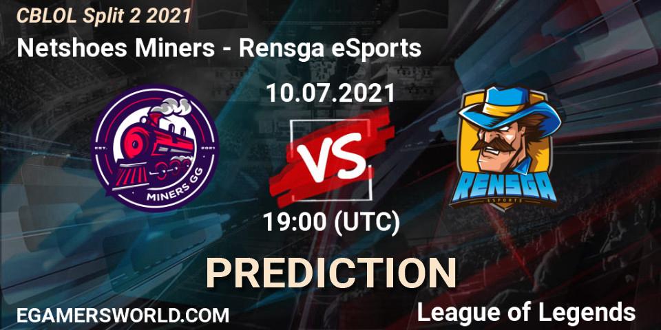 Netshoes Miners - Rensga eSports: Maç tahminleri. 10.07.2021 at 19:00, LoL, CBLOL Split 2 2021