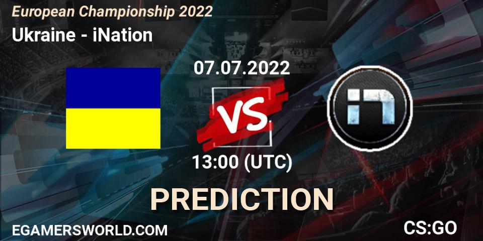Ukraine - iNation: Maç tahminleri. 07.07.22, CS2 (CS:GO), European Championship 2022