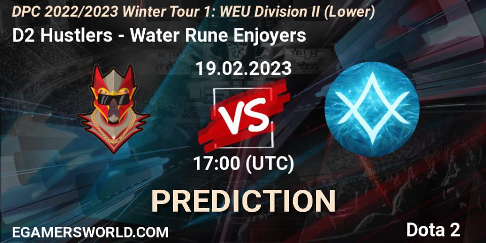 D2 Hustlers - Water Rune Enjoyers: Maç tahminleri. 19.02.23, Dota 2, DPC 2022/2023 Winter Tour 1: WEU Division II (Lower)