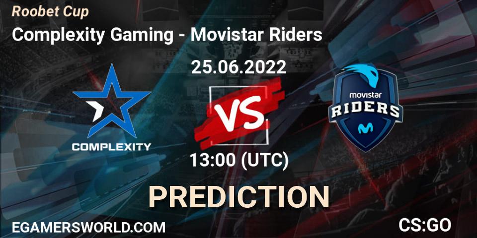 Complexity Gaming - Movistar Riders: Maç tahminleri. 25.06.2022 at 13:00, Counter-Strike (CS2), Roobet Cup