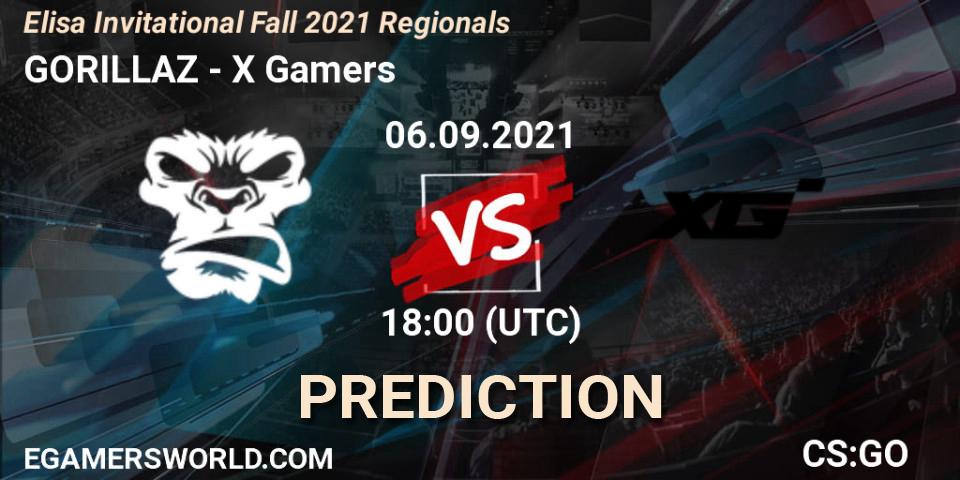 GORILLAZ - X Gamers: Maç tahminleri. 06.09.2021 at 18:40, Counter-Strike (CS2), Elisa Invitational Fall 2021 Regionals