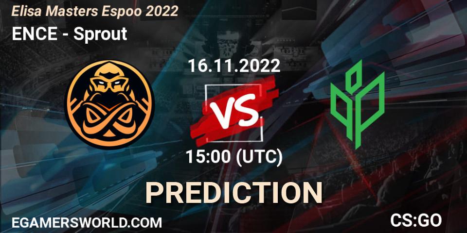 ENCE - Sprout: Maç tahminleri. 16.11.2022 at 16:10, Counter-Strike (CS2), Elisa Masters Espoo 2022