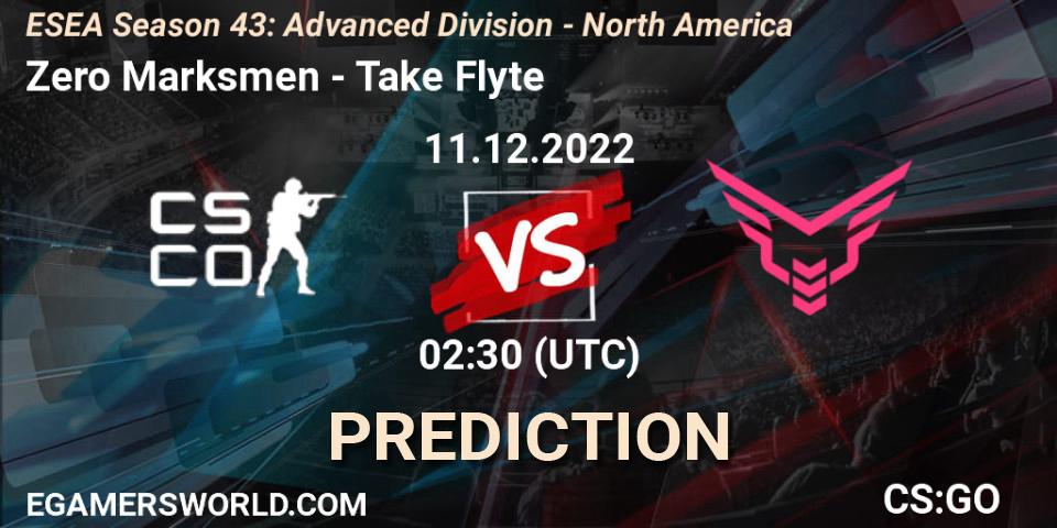 Zero Marksmen - Take Flyte: Maç tahminleri. 11.12.22, CS2 (CS:GO), ESEA Season 43: Advanced Division - North America