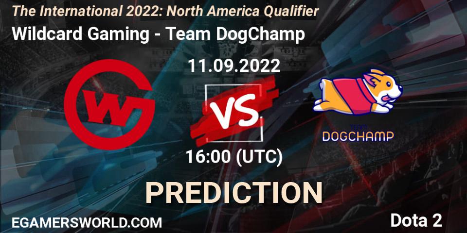 Wildcard Gaming - Team DogChamp: Maç tahminleri. 11.09.2022 at 16:08, Dota 2, The International 2022: North America Qualifier