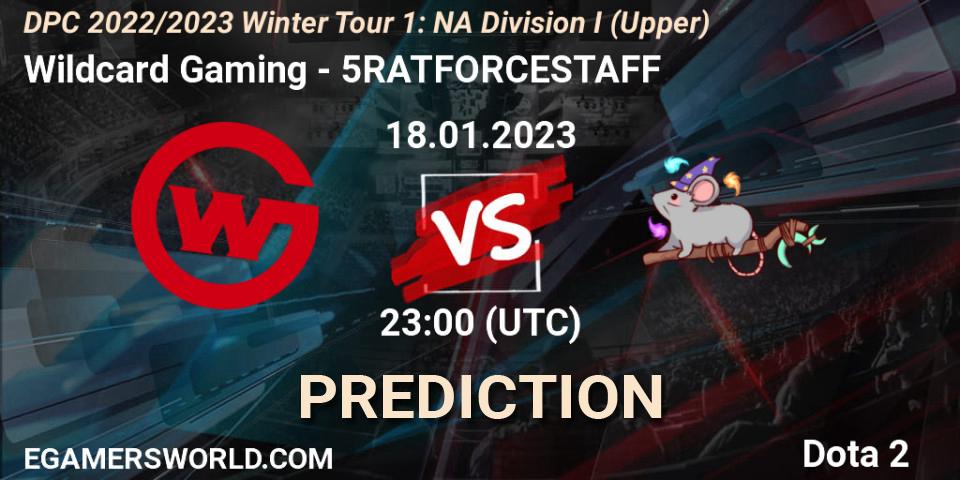 Wildcard Gaming - 5RATFORCESTAFF: Maç tahminleri. 18.01.23, Dota 2, DPC 2022/2023 Winter Tour 1: NA Division I (Upper)