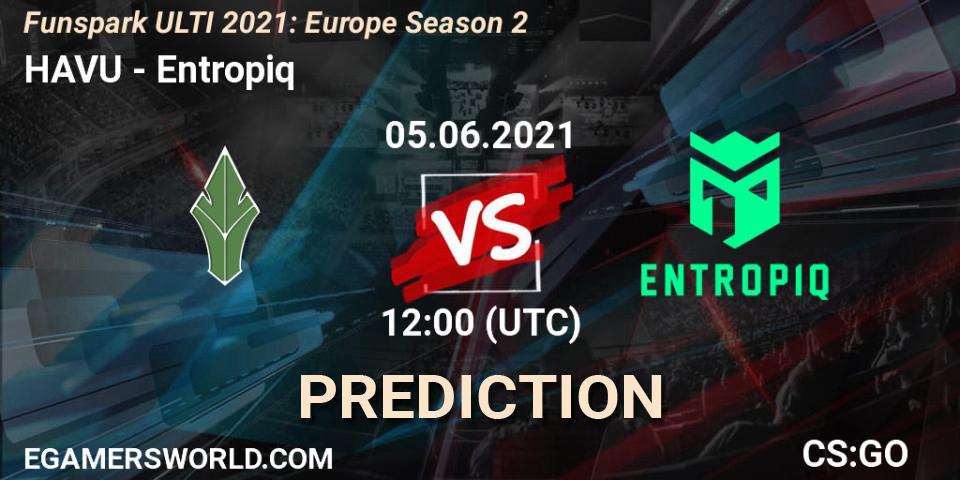 HAVU - Entropiq: Maç tahminleri. 05.06.2021 at 12:00, Counter-Strike (CS2), Funspark ULTI 2021: Europe Season 2