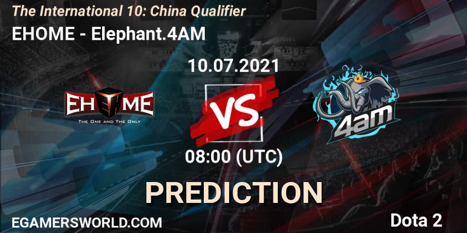 EHOME - Elephant.4AM: Maç tahminleri. 10.07.2021 at 07:31, Dota 2, The International 10: China Qualifier