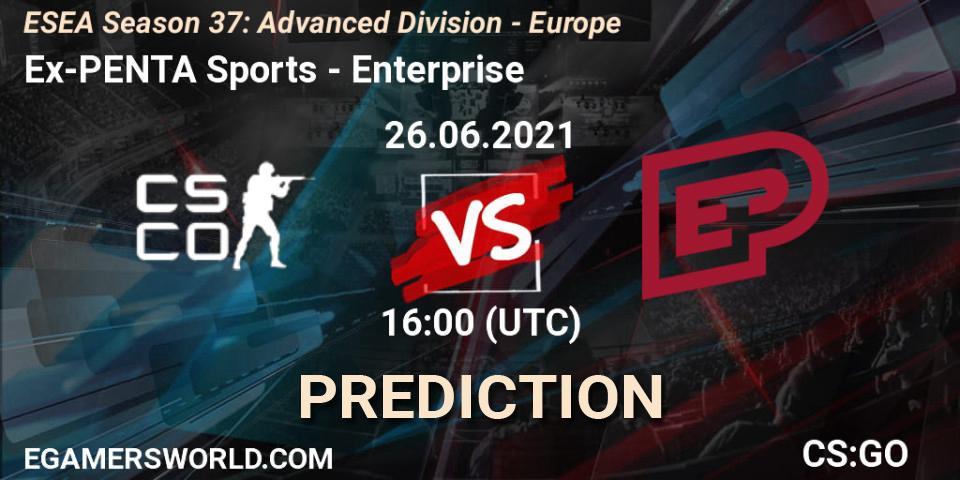 Ex-PENTA Sports - Enterprise: Maç tahminleri. 26.06.2021 at 16:00, Counter-Strike (CS2), ESEA Season 37: Advanced Division - Europe