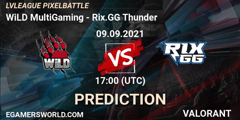 WiLD MultiGaming - Rix.GG Thunder: Maç tahminleri. 09.09.2021 at 17:00, VALORANT, LVLEAGUE PIXELBATTLE