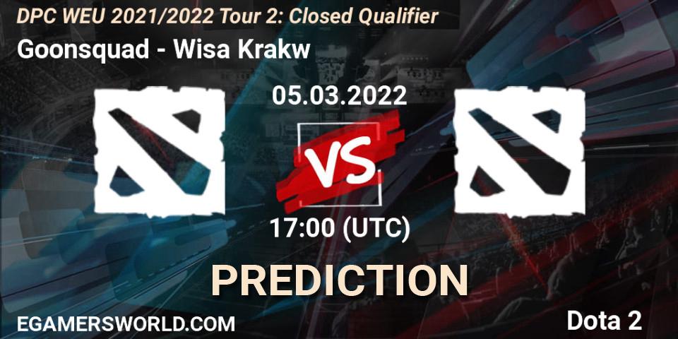 Goonsquad - Wisła Kraków: Maç tahminleri. 05.03.2022 at 17:00, Dota 2, DPC WEU 2021/2022 Tour 2: Closed Qualifier