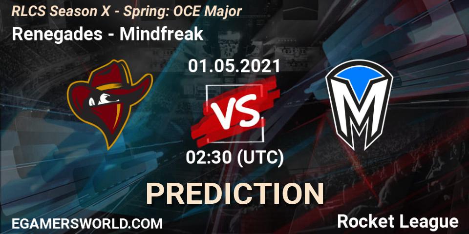 Renegades - Mindfreak: Maç tahminleri. 01.05.2021 at 02:20, Rocket League, RLCS Season X - Spring: OCE Major