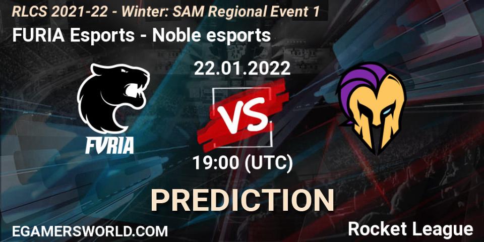 FURIA Esports - Noble esports: Maç tahminleri. 22.01.22, Rocket League, RLCS 2021-22 - Winter: SAM Regional Event 1