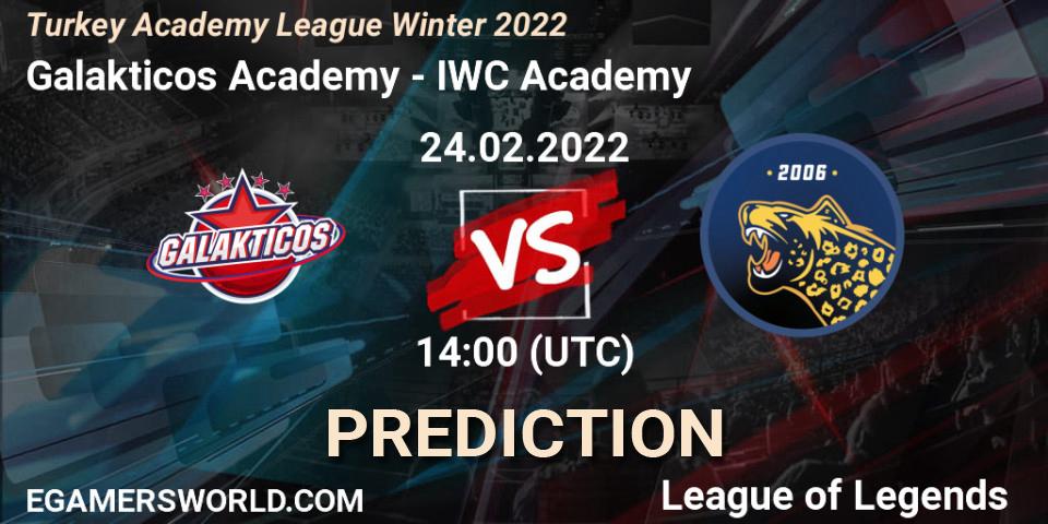 Galakticos Academy - IWC Academy: Maç tahminleri. 24.02.2022 at 14:00, LoL, Turkey Academy League Winter 2022