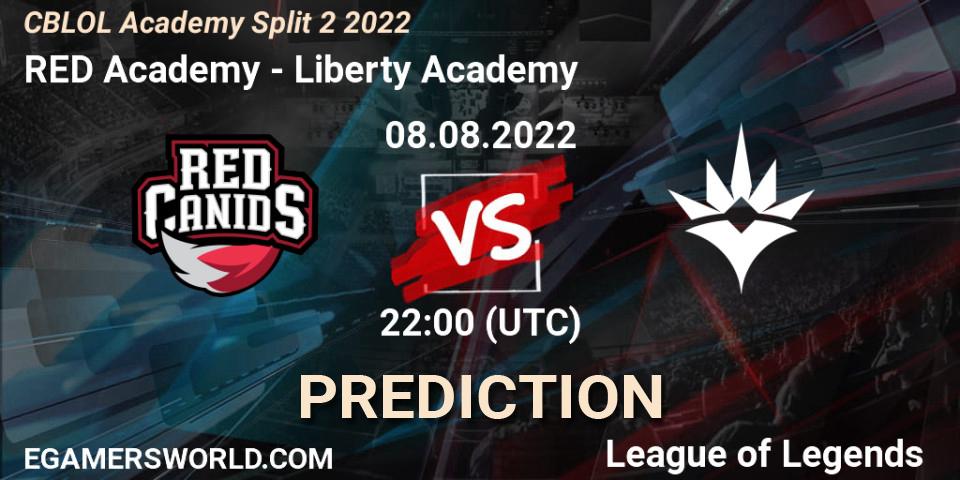 RED Academy - Liberty Academy: Maç tahminleri. 08.08.2022 at 22:00, LoL, CBLOL Academy Split 2 2022