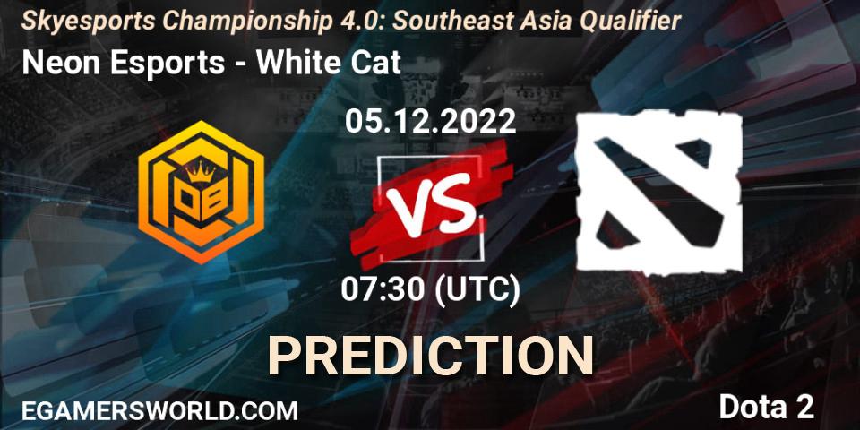 Neon Esports - White Cat: Maç tahminleri. 05.12.2022 at 08:06, Dota 2, Skyesports Championship 4.0: Southeast Asia Qualifier