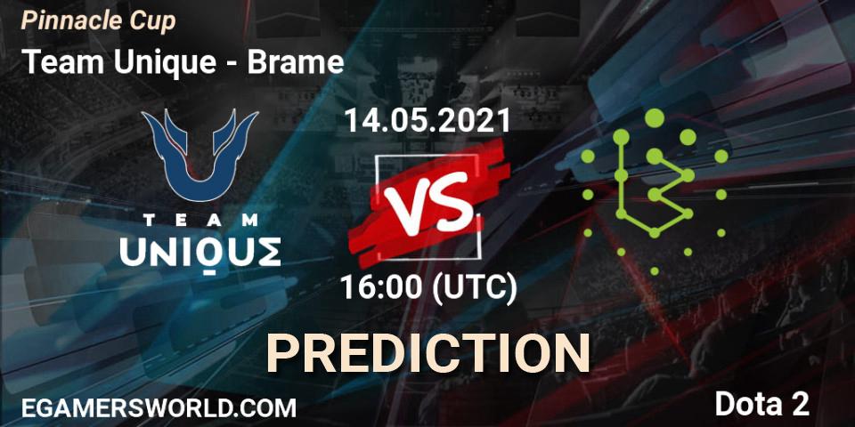 Team Unique - Brame: Maç tahminleri. 14.05.2021 at 16:03, Dota 2, Pinnacle Cup 2021 Dota 2