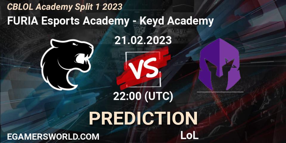 FURIA Esports Academy - Keyd Academy: Maç tahminleri. 21.02.23, LoL, CBLOL Academy Split 1 2023