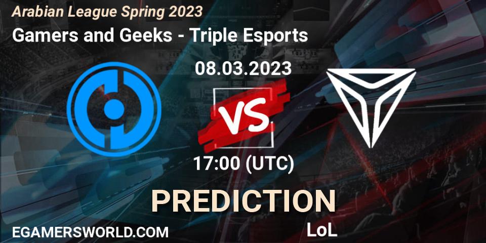 Gamers and Geeks - Triple Esports: Maç tahminleri. 15.02.23, LoL, Arabian League Spring 2023