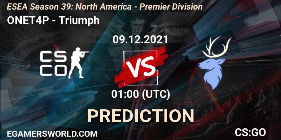 ONET4P - Triumph: Maç tahminleri. 09.12.21, CS2 (CS:GO), ESEA Season 39: North America - Premier Division